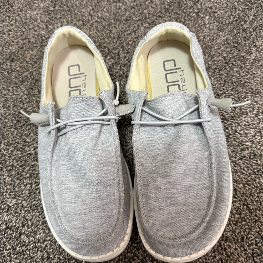 Hey Dude Women's Slip-On Flats in Light Gray